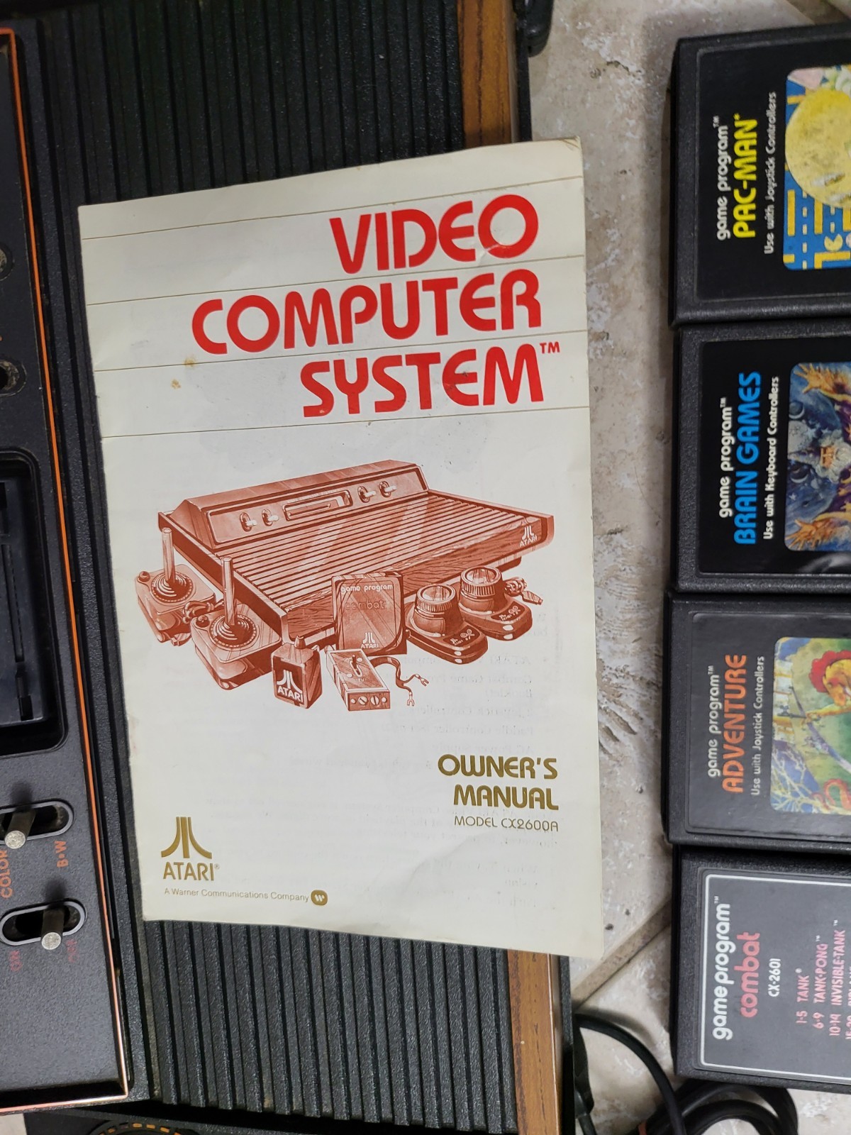 Atari Video Computer System CX-2600A Console BUNDLE READ