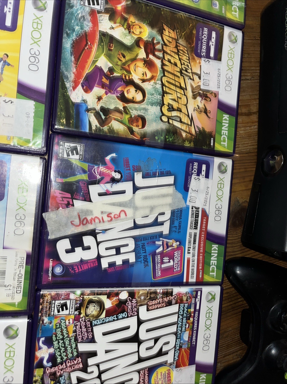 Microsoft Xbox 360 S Slim Kinect Bundle Controller Cords Kinect Games Lot