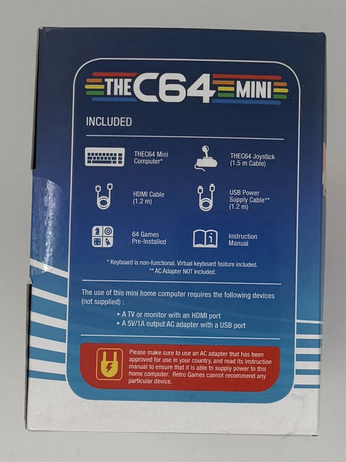 NEW THE C64 MINI Commodore – 64 Retro Games On Console & Joystick RATED E NEW