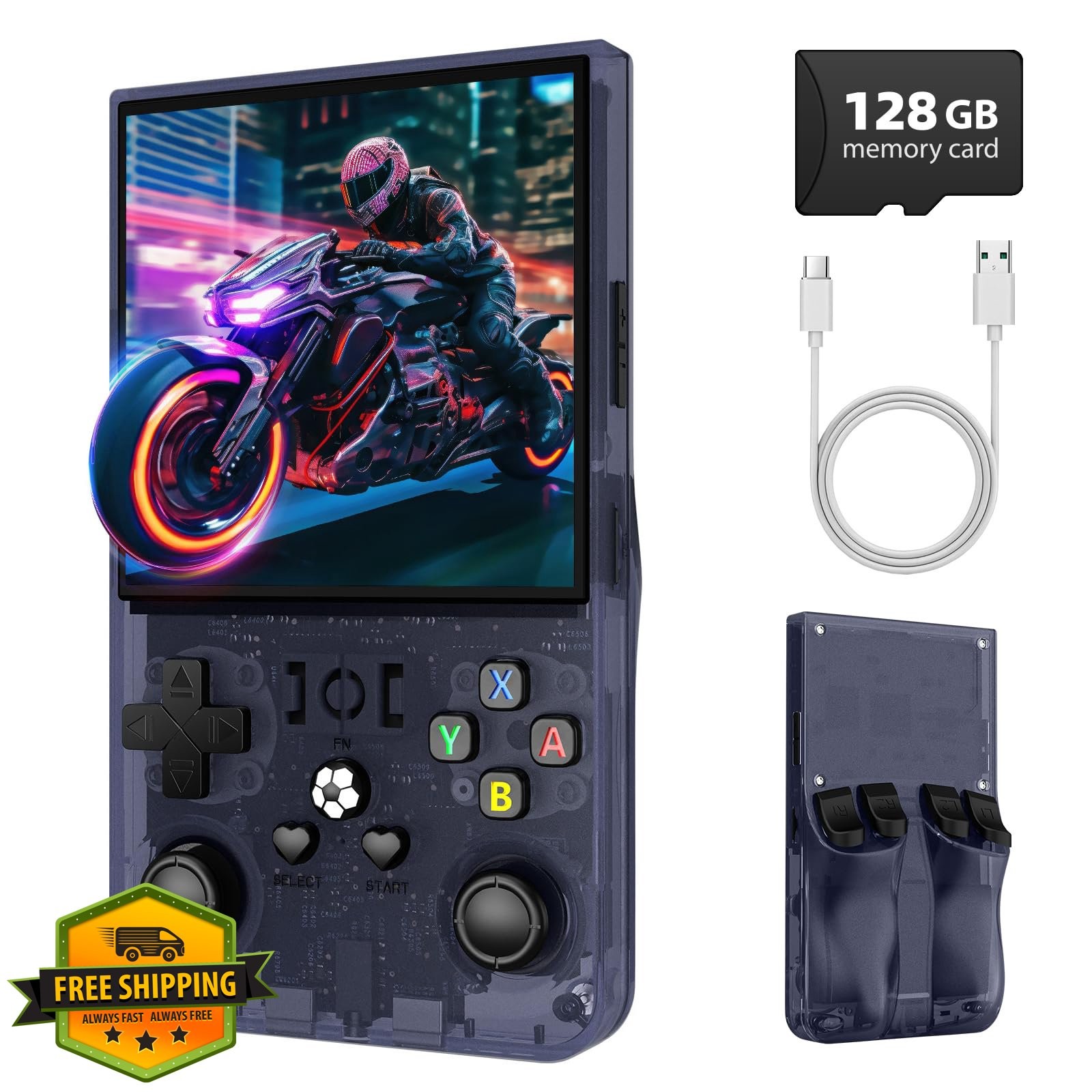 WDYQJE R36MAX Game Console Lead Gray 128gb