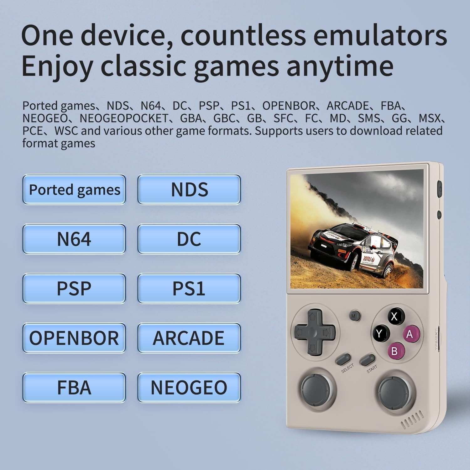 G350 Retro Handheld Game Console , Preload 4371 Games 3.5 Inch IPS Screen 320…
