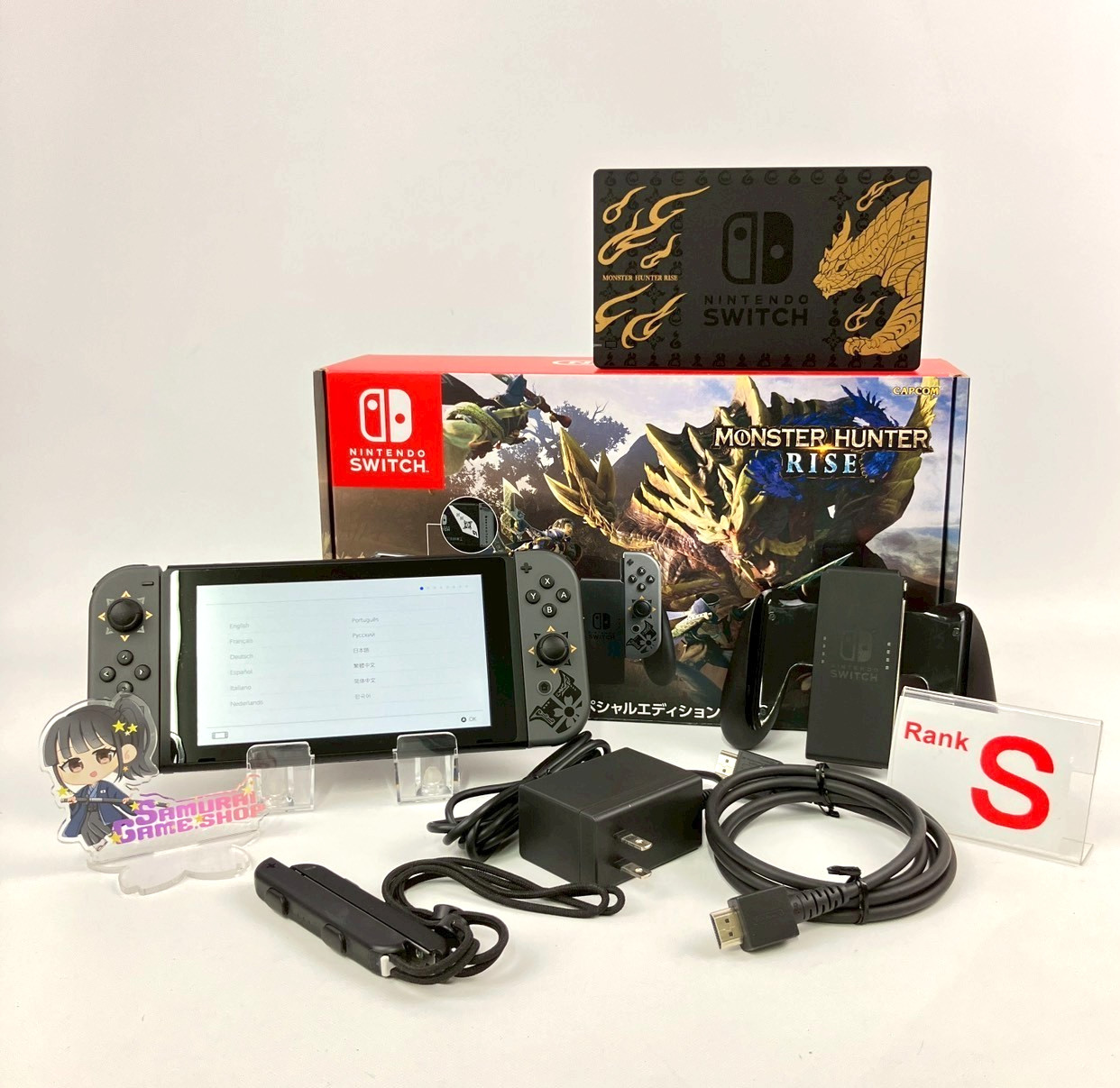 Excellent Nintendo Switch Monster Hunter RISE HAC-001(-01) Console Region Free