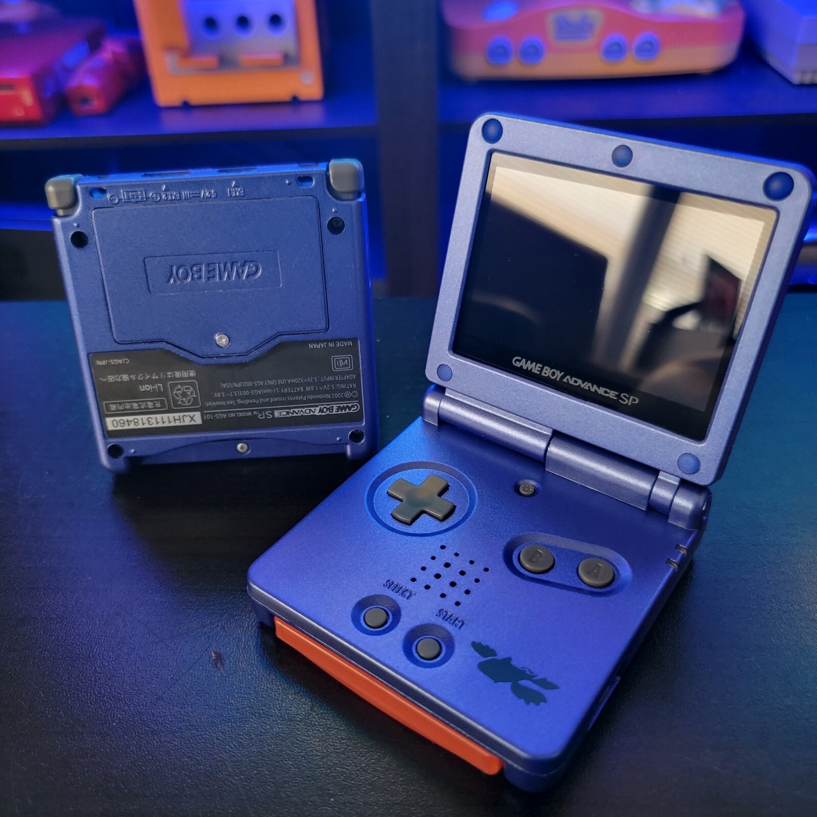 Blue Nintendo Game Boy Advance GBA SP IPS MOD Adjustable Brightness – Kyogre