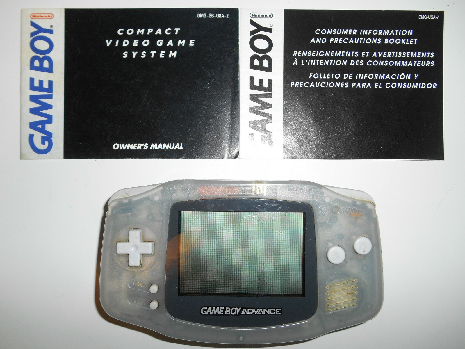 Nintendo Game Boy Advance Handheld System AGB-001 w/Manuals – TESTED