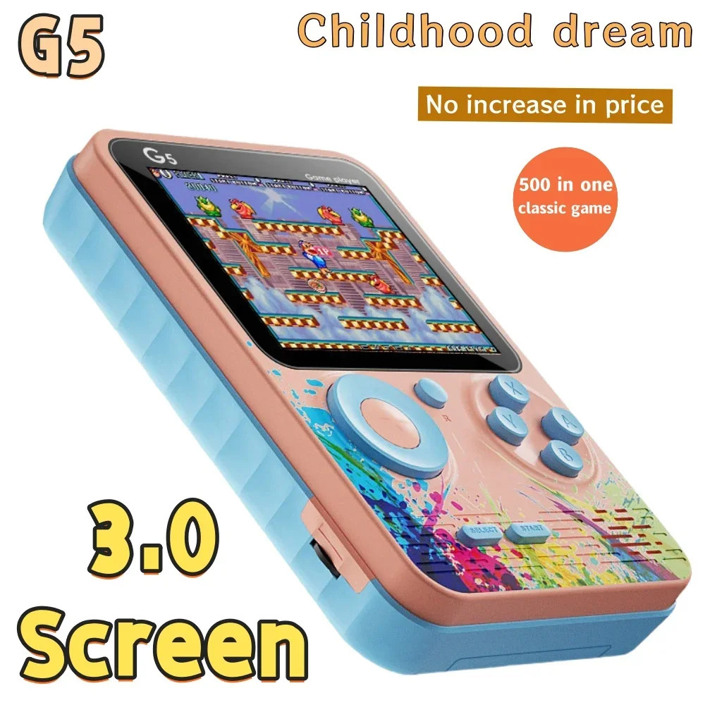 G5 500 in 1 MINI Game Handheld Game Players Portable Retro Video Console Boy 8 B