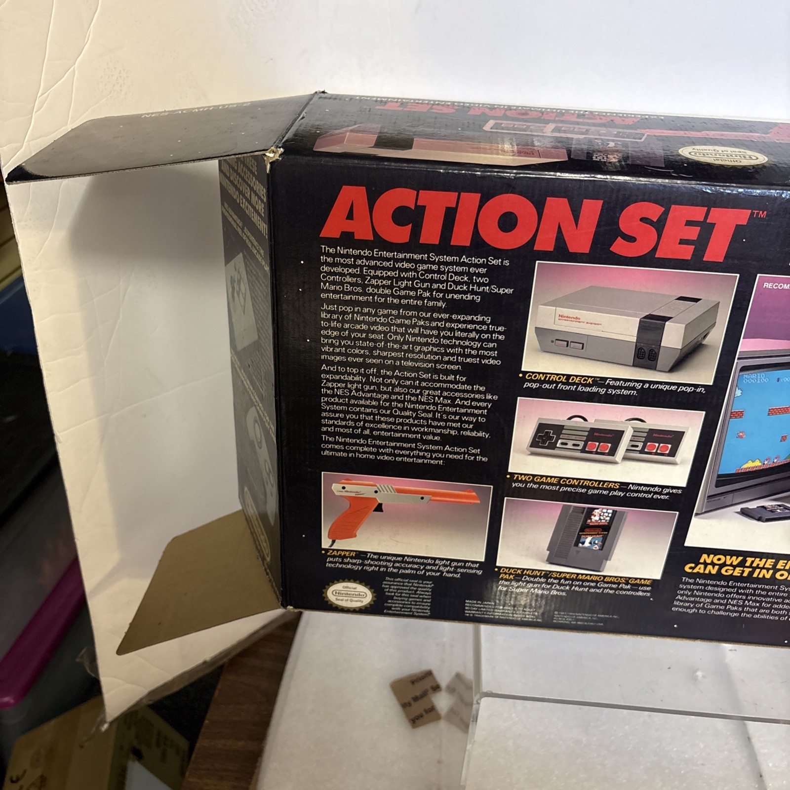 Nintendo NES Action Set System Console – Complete – Tested – Authentic + Games