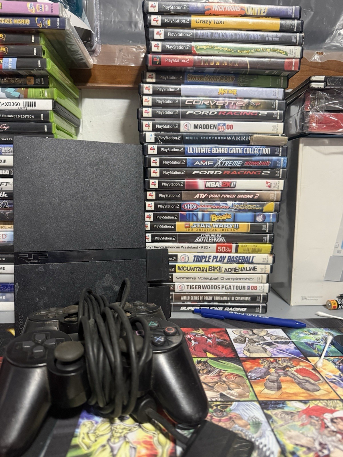 PlayStation 2 Slim Black Bundle Deal! Tested Works PS2 Console