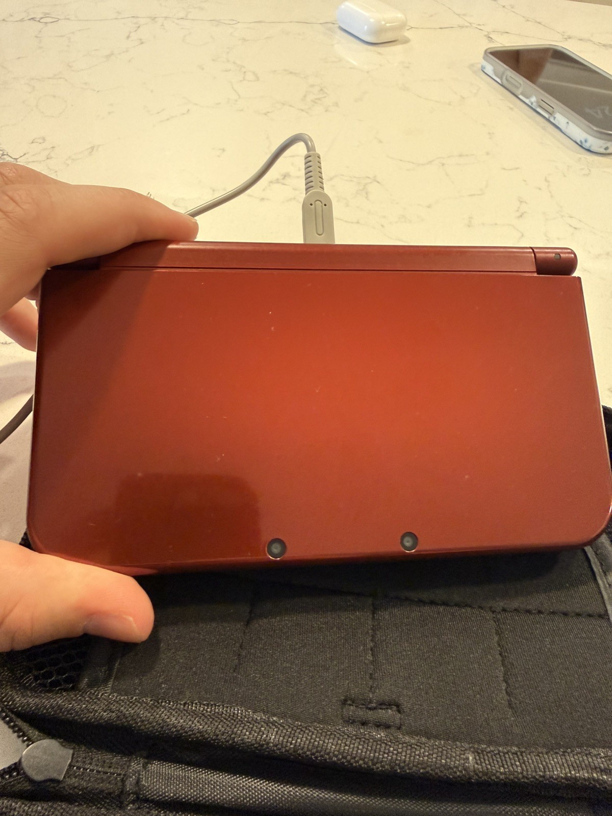 New Nintendo 3DS XL System – Red -Top IPS with charger and case