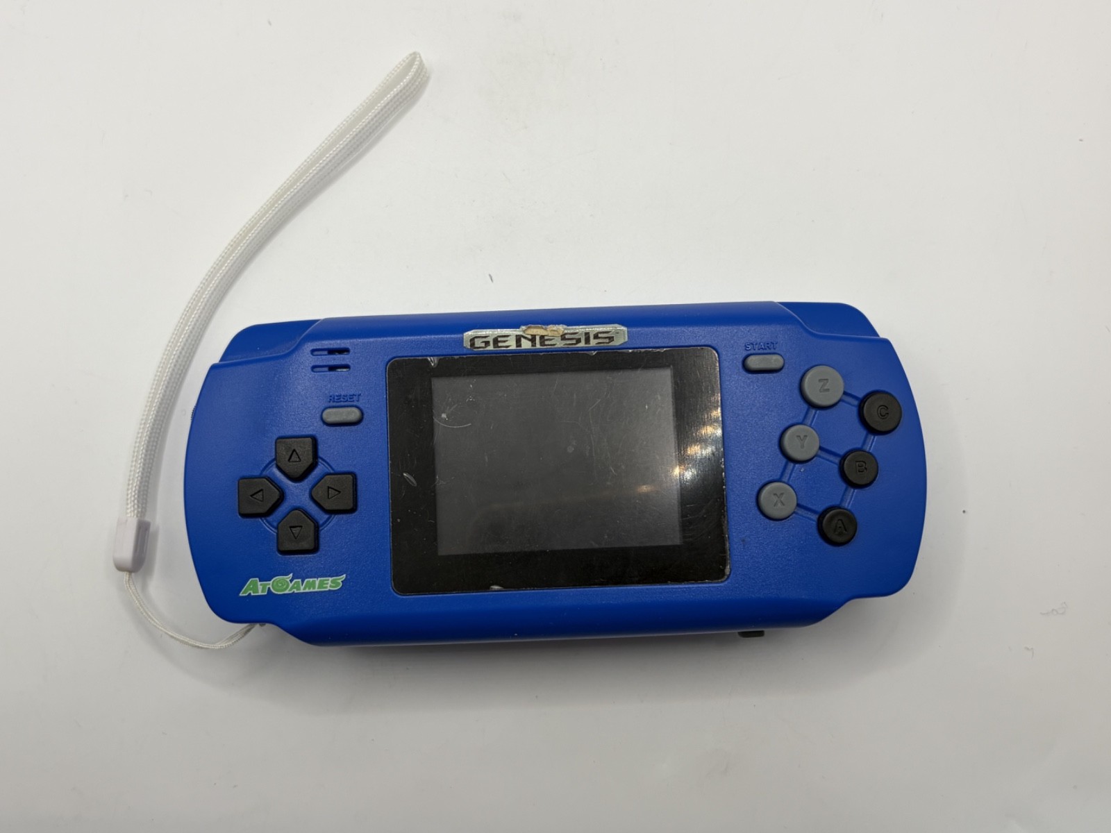 SEGA Genesis Blue Portable Cartridge Game Player Handheld Console – TESTED