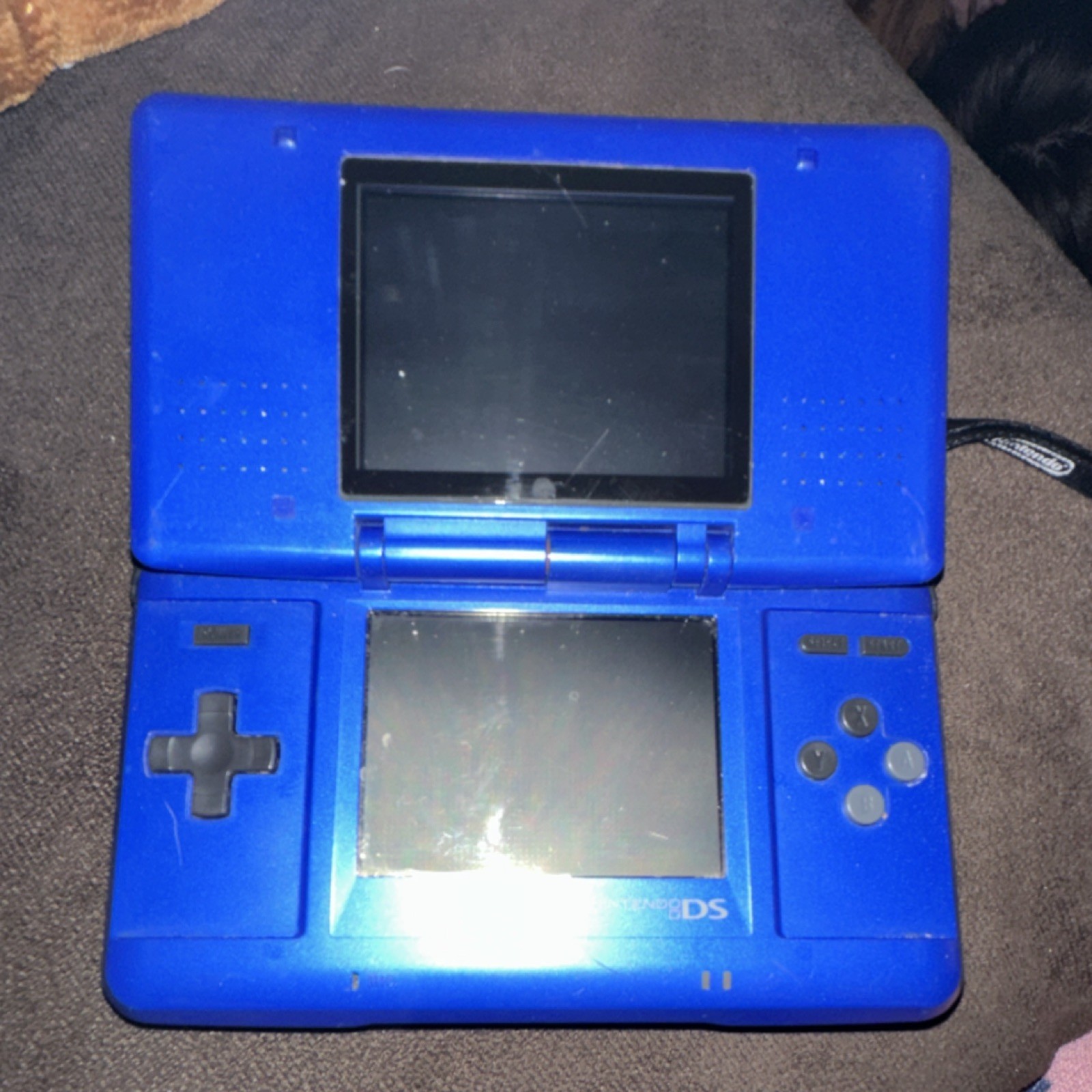 Nintendo DS Blue Handheld System Dual Screen Headphone Jack