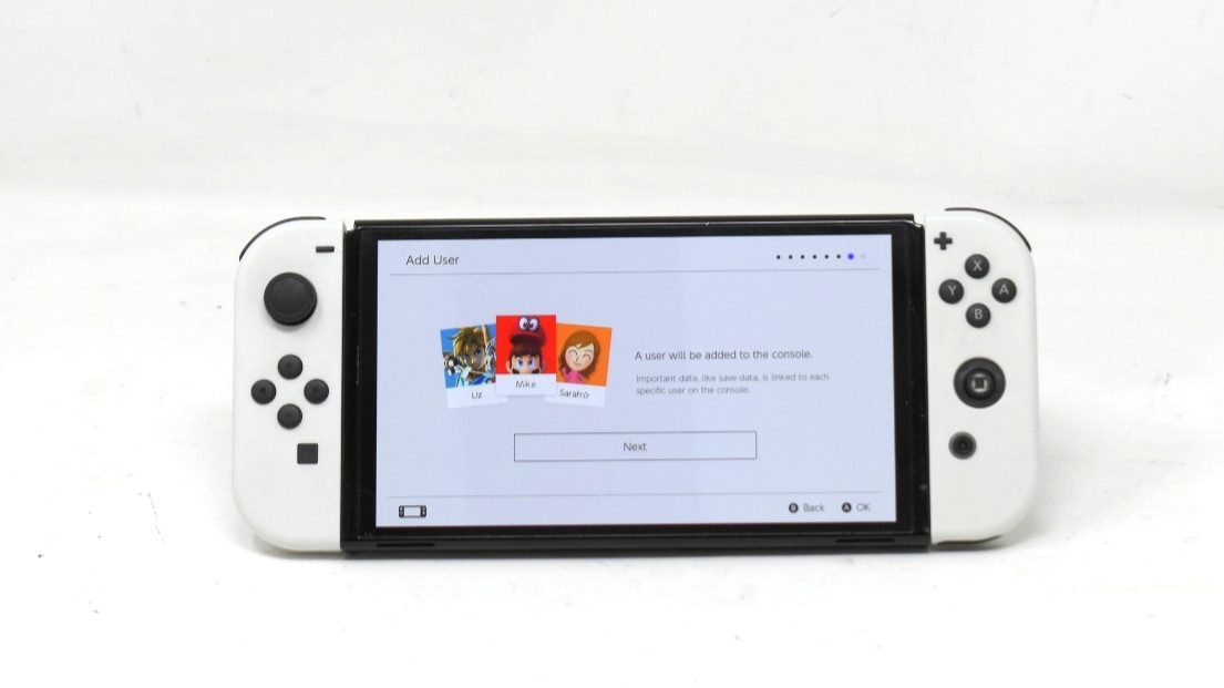 Nintendo Switch OLED Broken Thumb stick Joycon and Screen Marks HEG-001