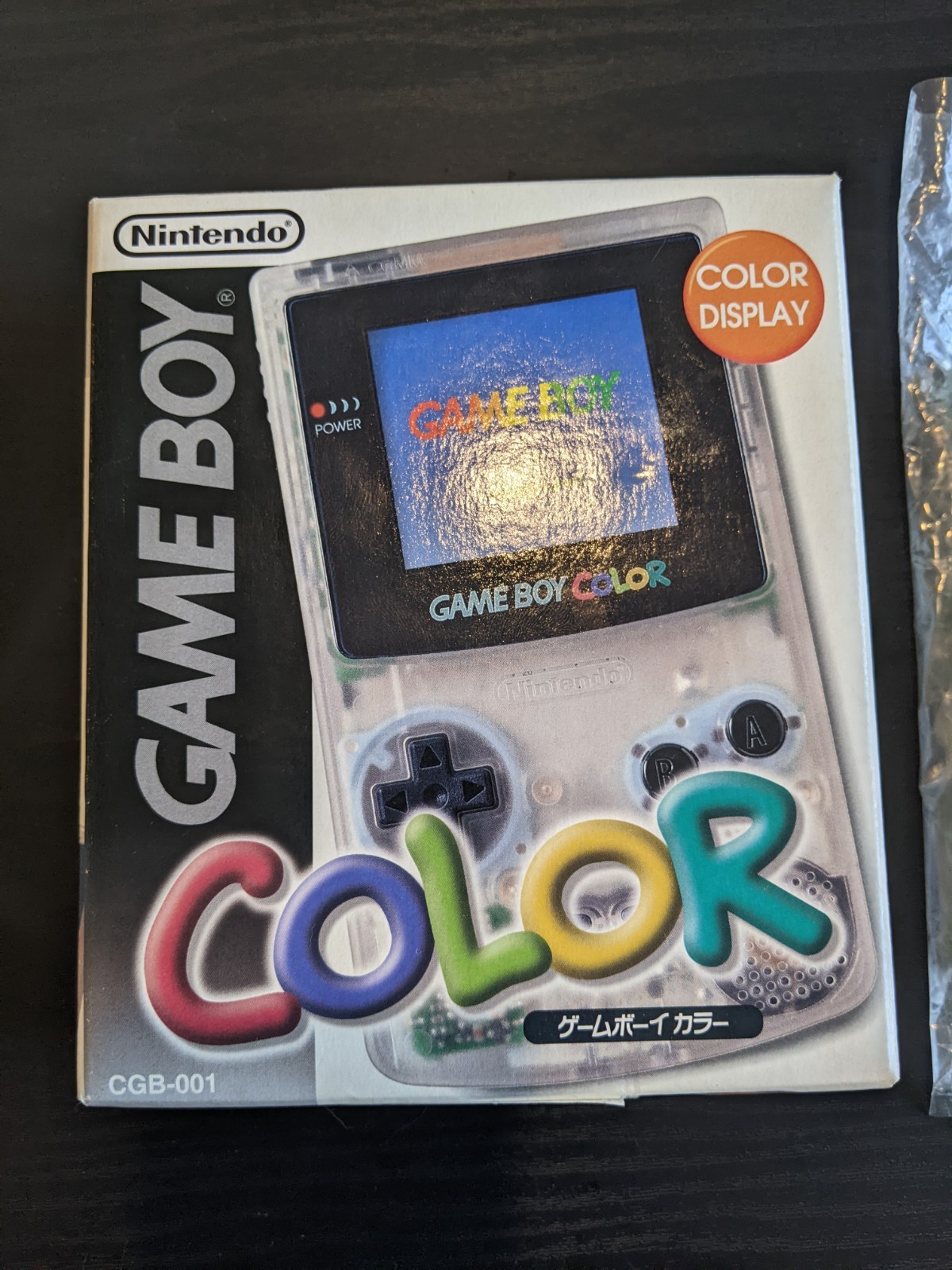 Nintendo Game Boy Color Clear With Japanese Box Recapped and Reconditioned