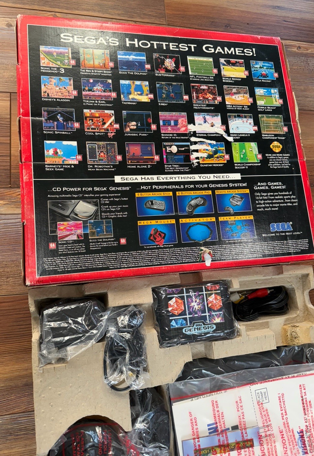 Sega Genesis Model 2 MK-1631 Console Complete In Box Sonic 2 System Tested NIB*