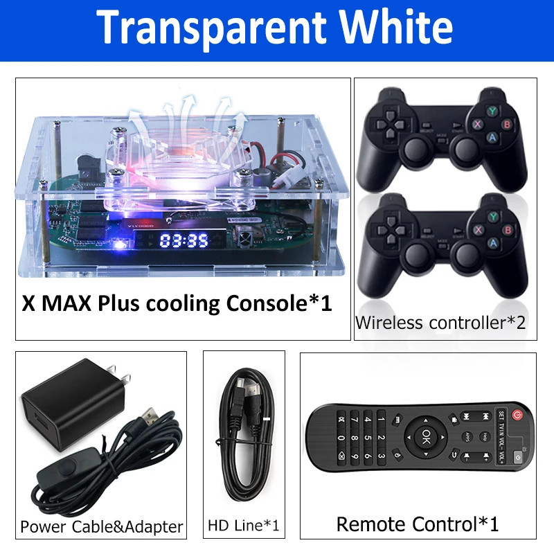 Video Game Console X MAX plus S905X4 Android 11 Emuelec4.6 Dual System for SS/PS