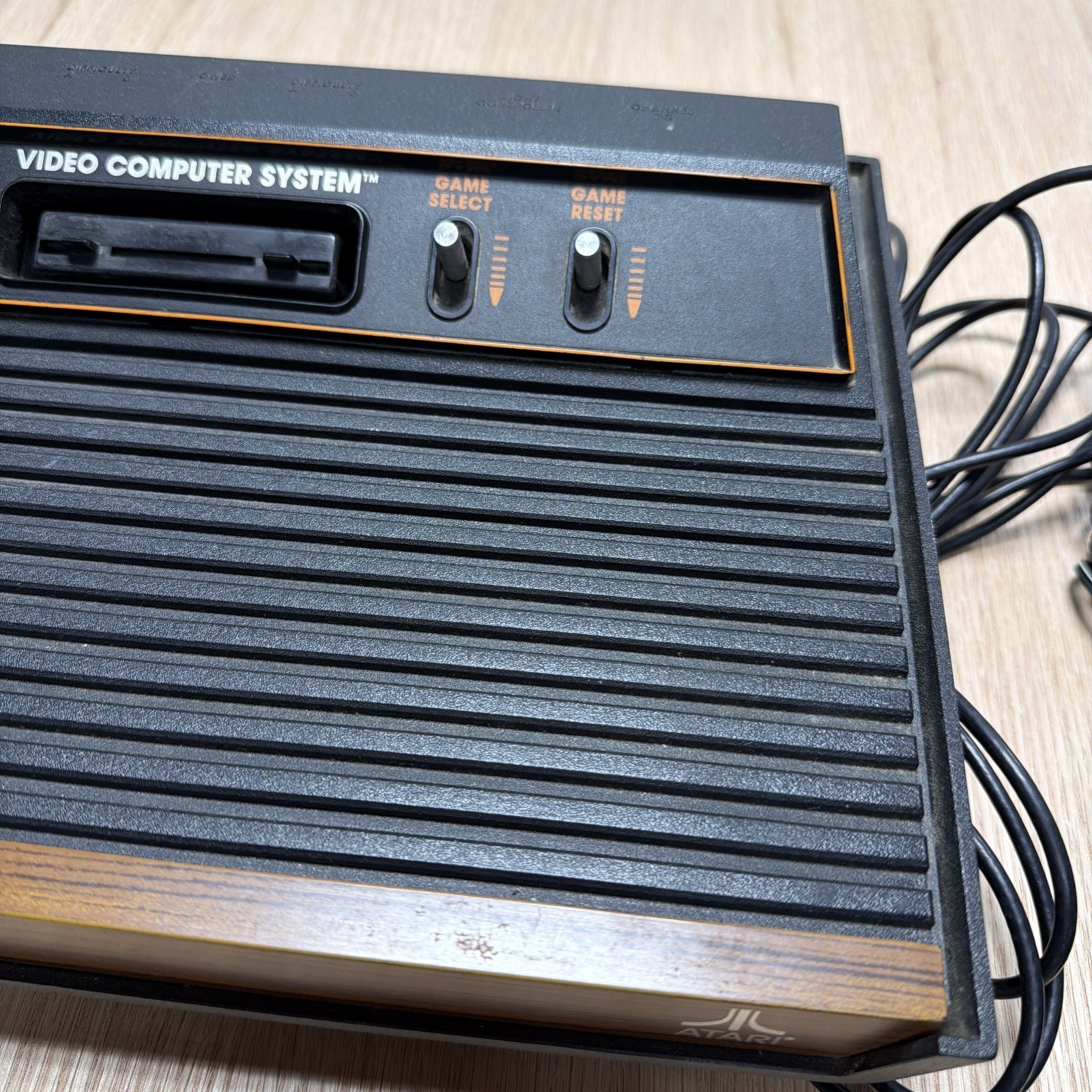 Vtg Atari CX-2600 A Untested For Parts Or Repair As Is CONSOLE Faux Wood 2600