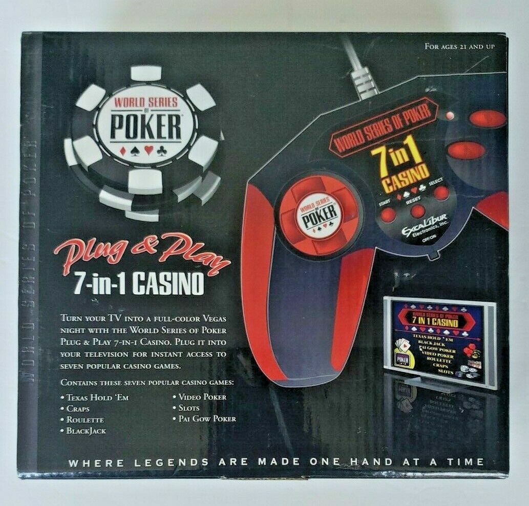 World Series of Poker Plug and Play 7-in-1 Casino by Excalibur New Package SH5