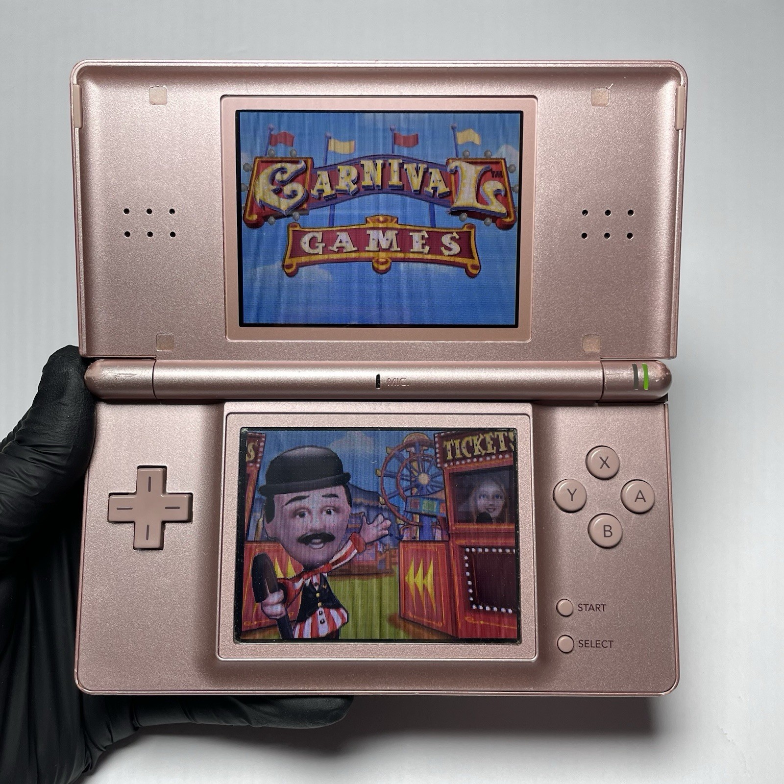 Nintendo DS Lite Handheld System- Metallic Pink Rose – Tested Working