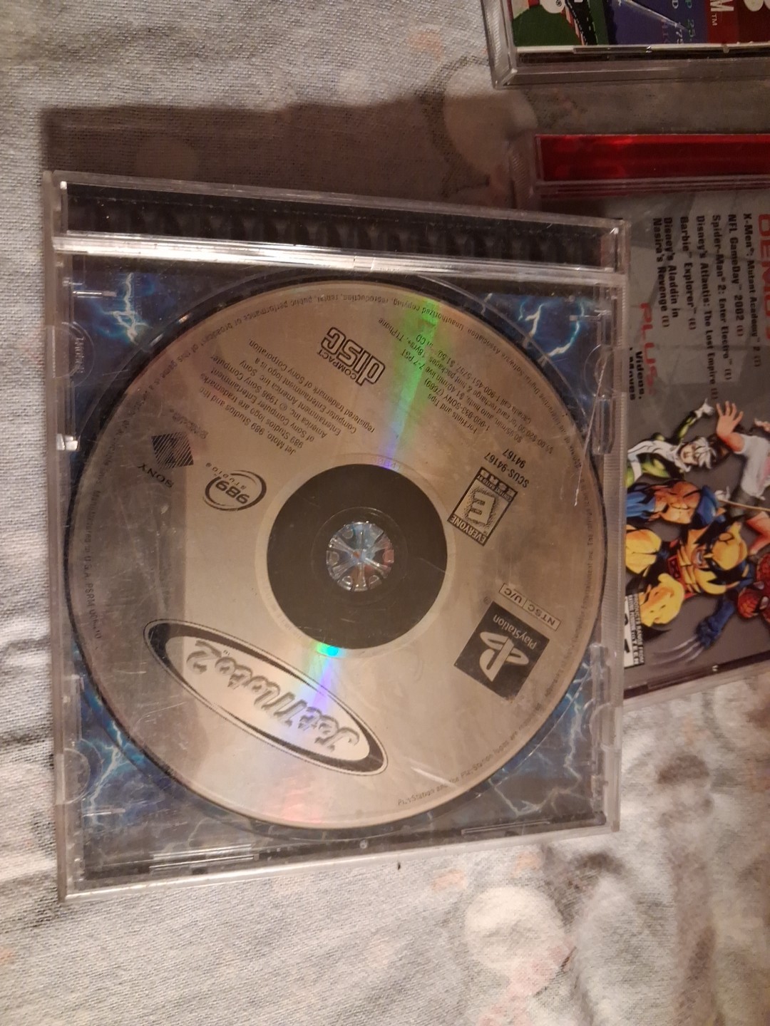 TESTED WORKING Sony PlayStation 1 Gray Console With 6 Games TV Not Included