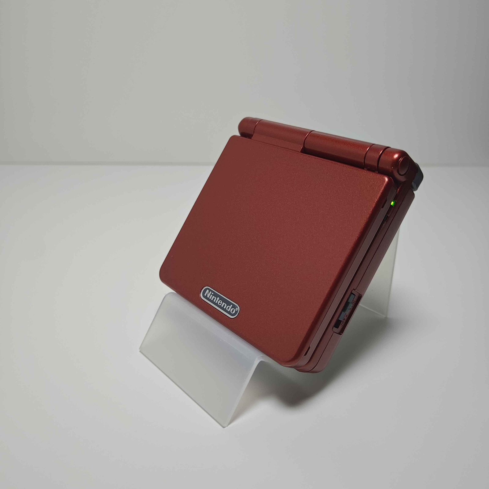 Nintendo Game Boy Advance SP – Flame Red AGS-101 V2 IPS Backlit Mod Ruby Red