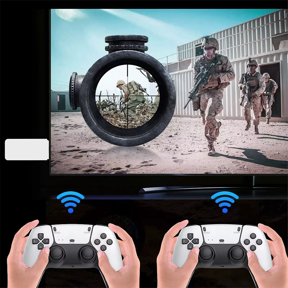 128G HDMI TV Video Game Stick M15 4K Gaming Console Gamepad 2 Pack Controller