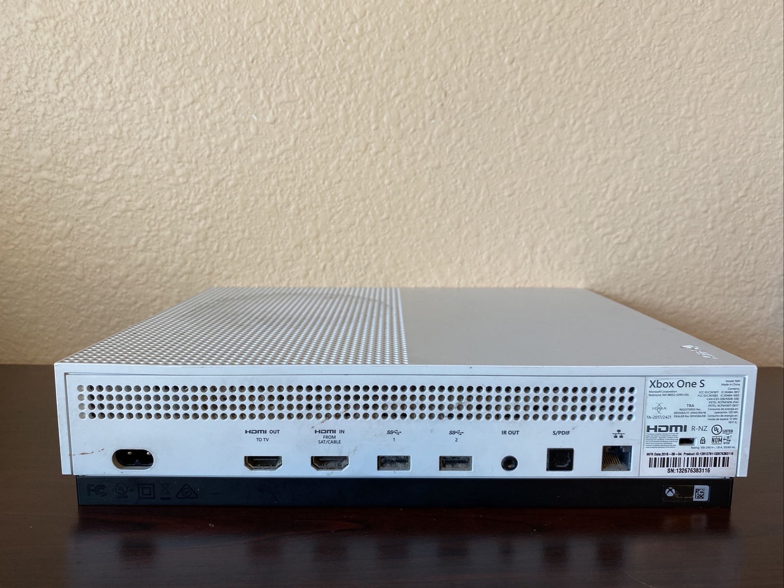 Microsoft Xbox One S 1TB Disc Console System Bundle W Wireless Controller +Cords