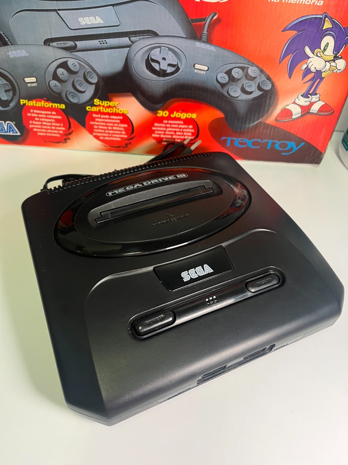 SUPER MEGA DRIVE 3 TEC TOY SEGA BRAZIL 30 GAMES EDITION BOXED TESTED CONSOLE