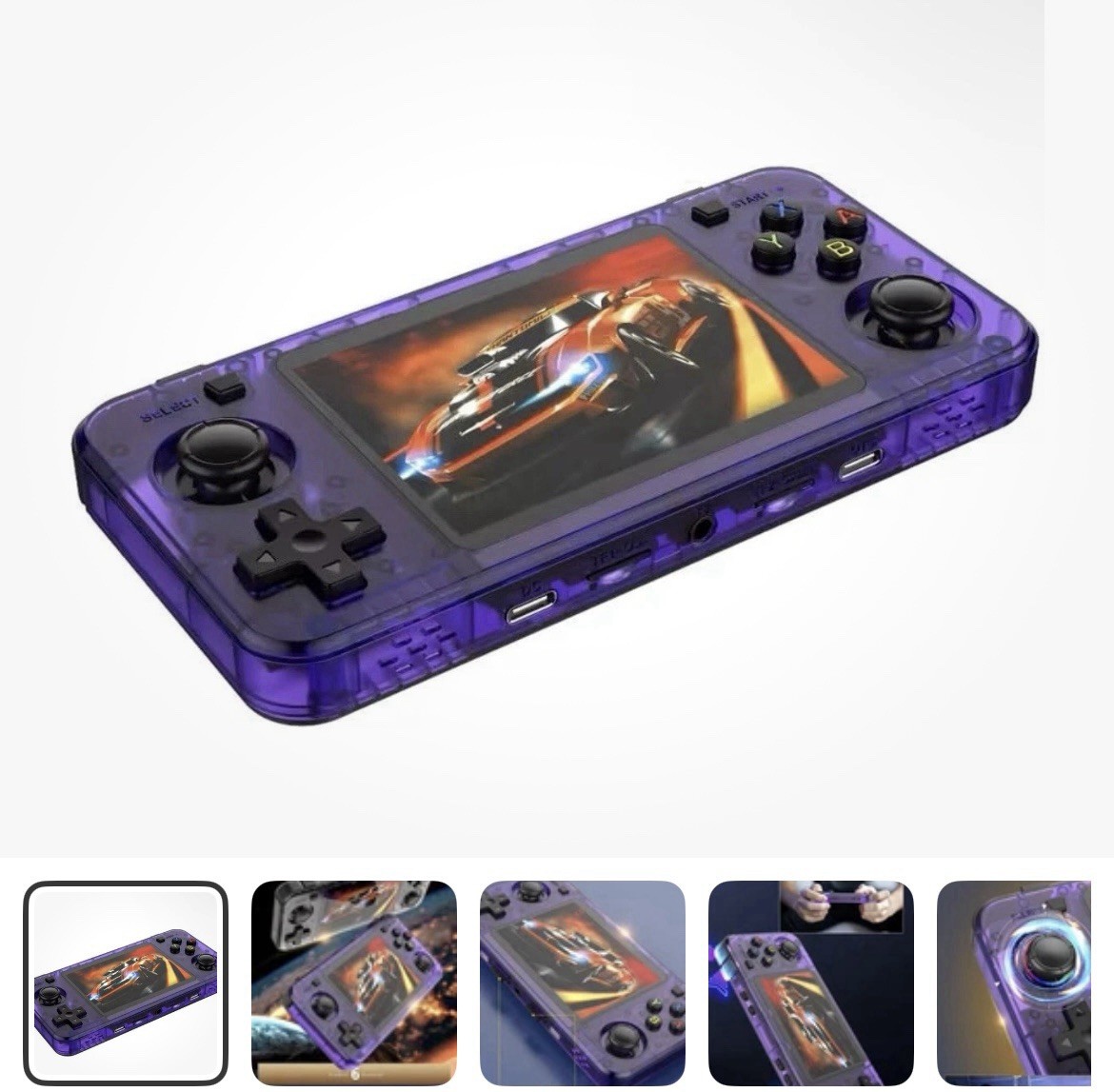 R36H Retro Portable Handheld Video Game Console – Upgraded R36S 20k Games Purple