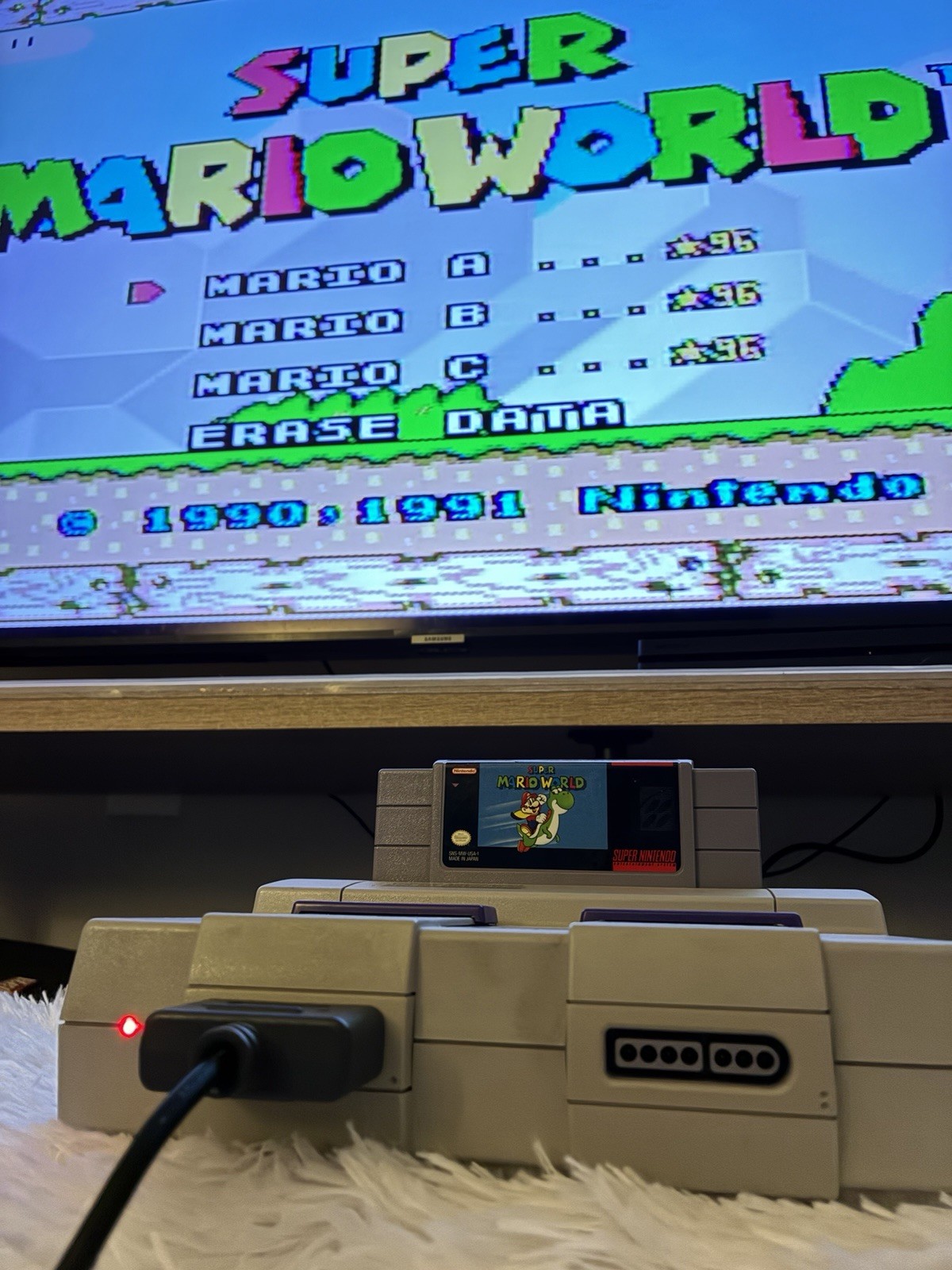 Original Nintendo SNES Console Bundle + 8 Games Mario RPG Zelda DKC TMNT