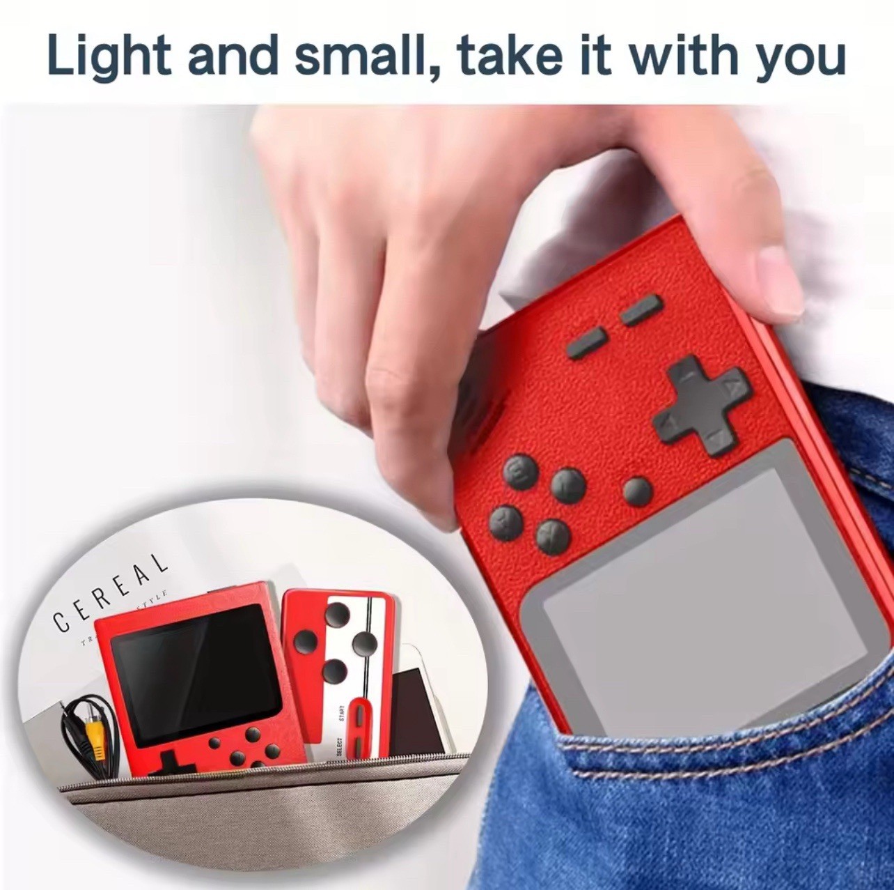 2.4 Inch LCD Screen Retro Video Game Console Built-in 400 Games- Game Console