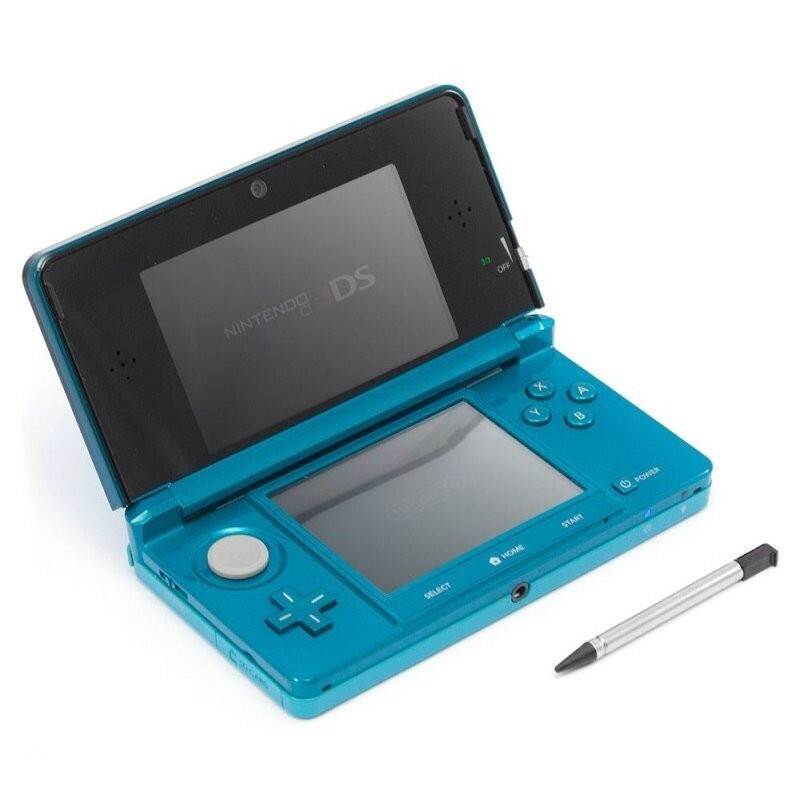Nintendo Original 3DS Aqua Blue Handheld System Tested Works! 2