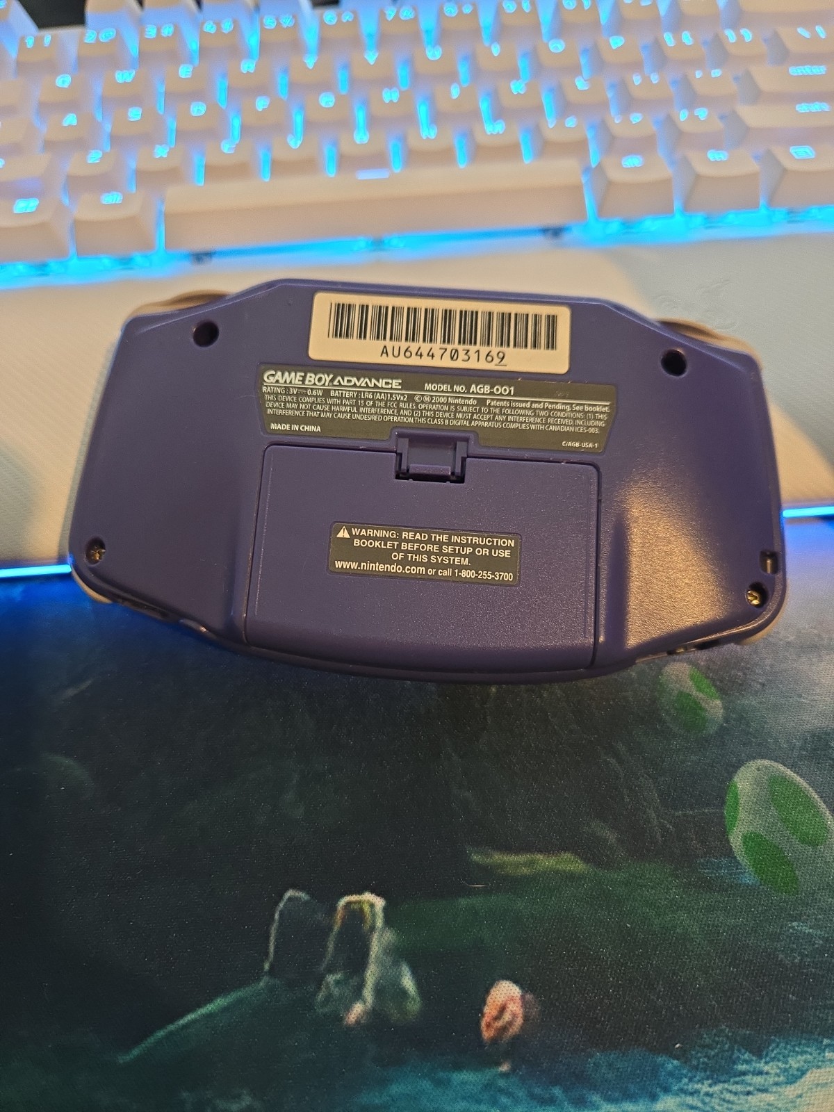 Indigo Nintendo Game Boy Advance System CIB, Works, Good Condition