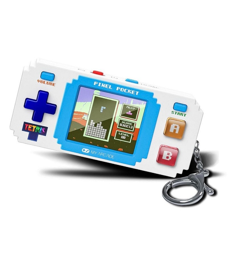 My Arcade DGUNL-7083 Pixel Pocket Tetris Mini Gaming System Key Chain 6+ New