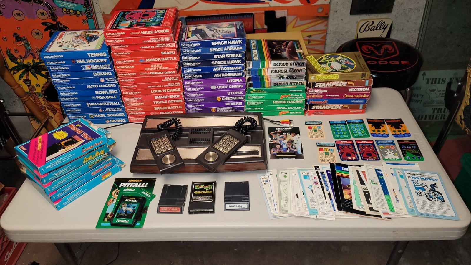 Mattel Intellivision Game system console with 65 games * See pics & Video!