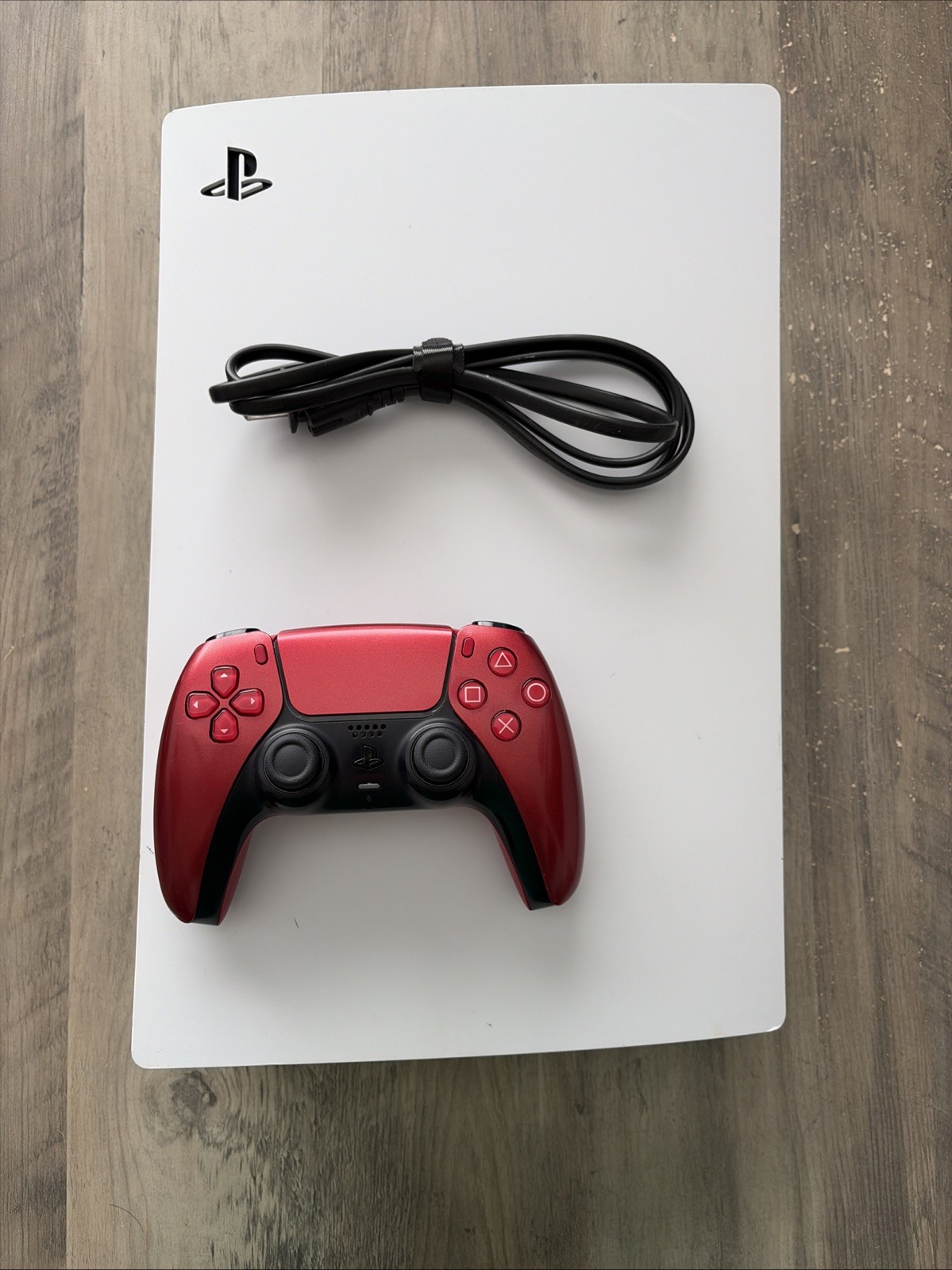 Sony PlayStation 5 PS5 CFI-1015B White Gaming Console 825GB w/Red Controller