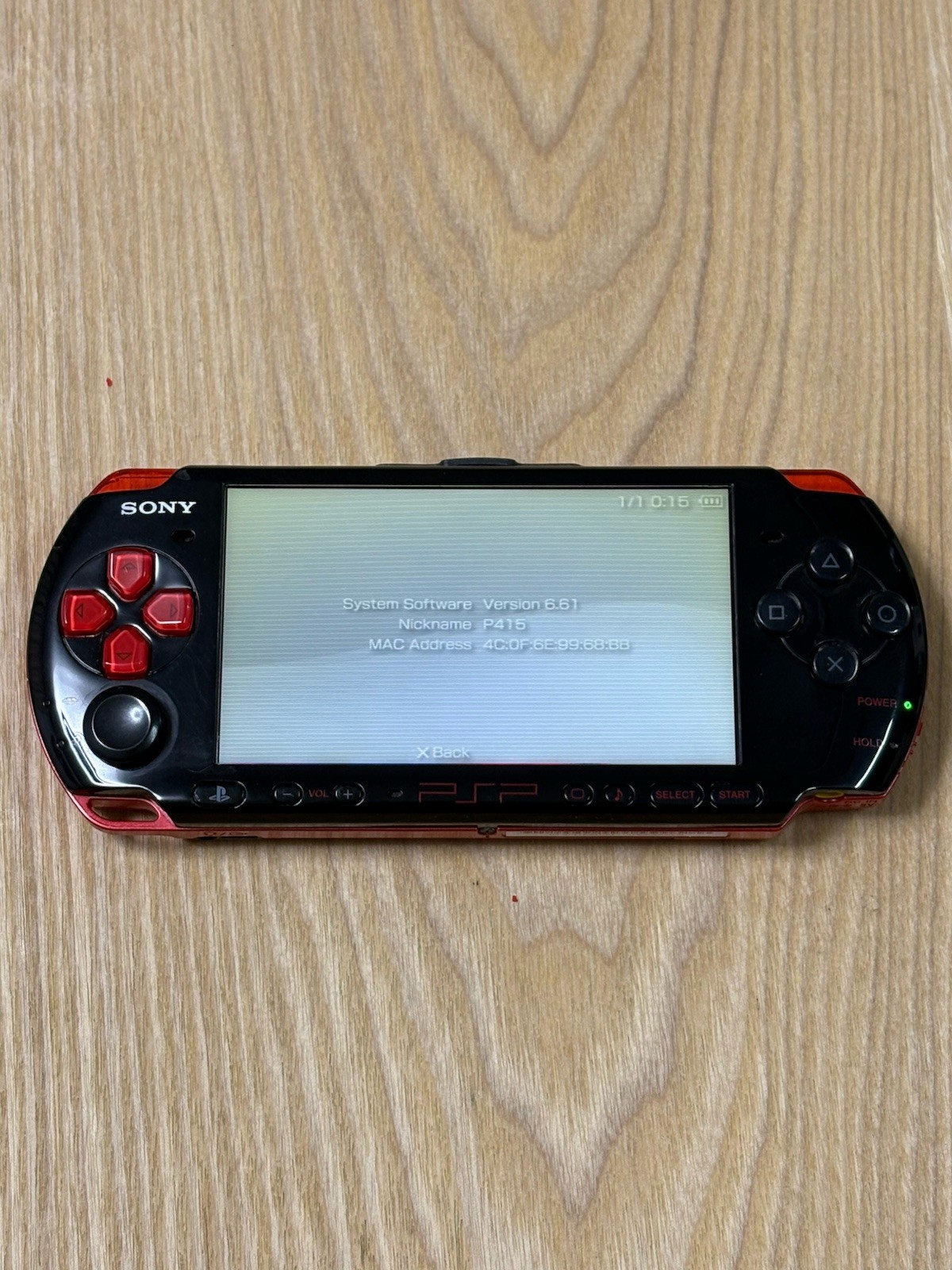 Sony PSP 3000 Black Red Console Only Japanese Version Tested Working