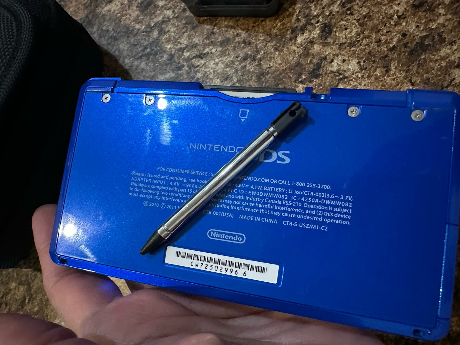 Nintendo 3DS Cobalt Blue Console English Excellent -No Charger- With 6 Games