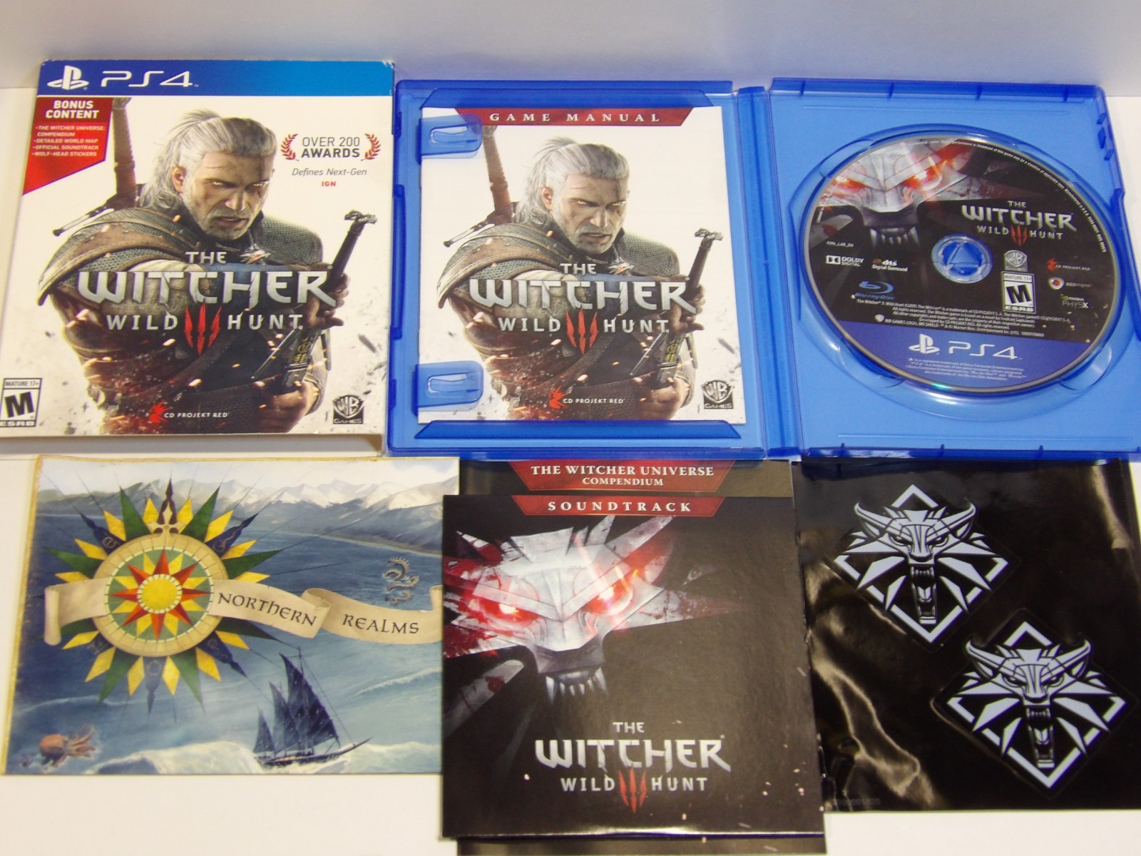 Sony PS4 Slim 500GB Console Bundle OEM Controller + 6 Games Tested & Working