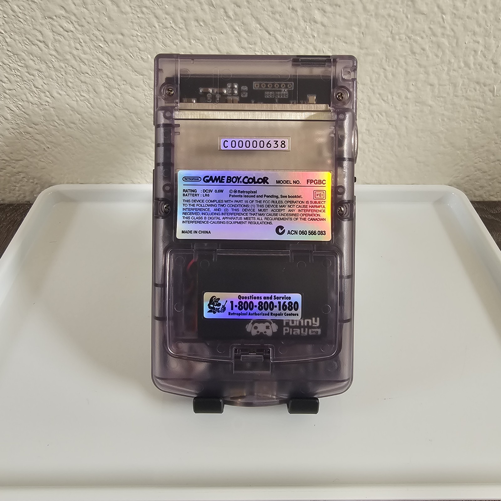 Atomic Purple FPGBC Gameboy Color GBC Funnyplaying IPS Screen USB-C Console
