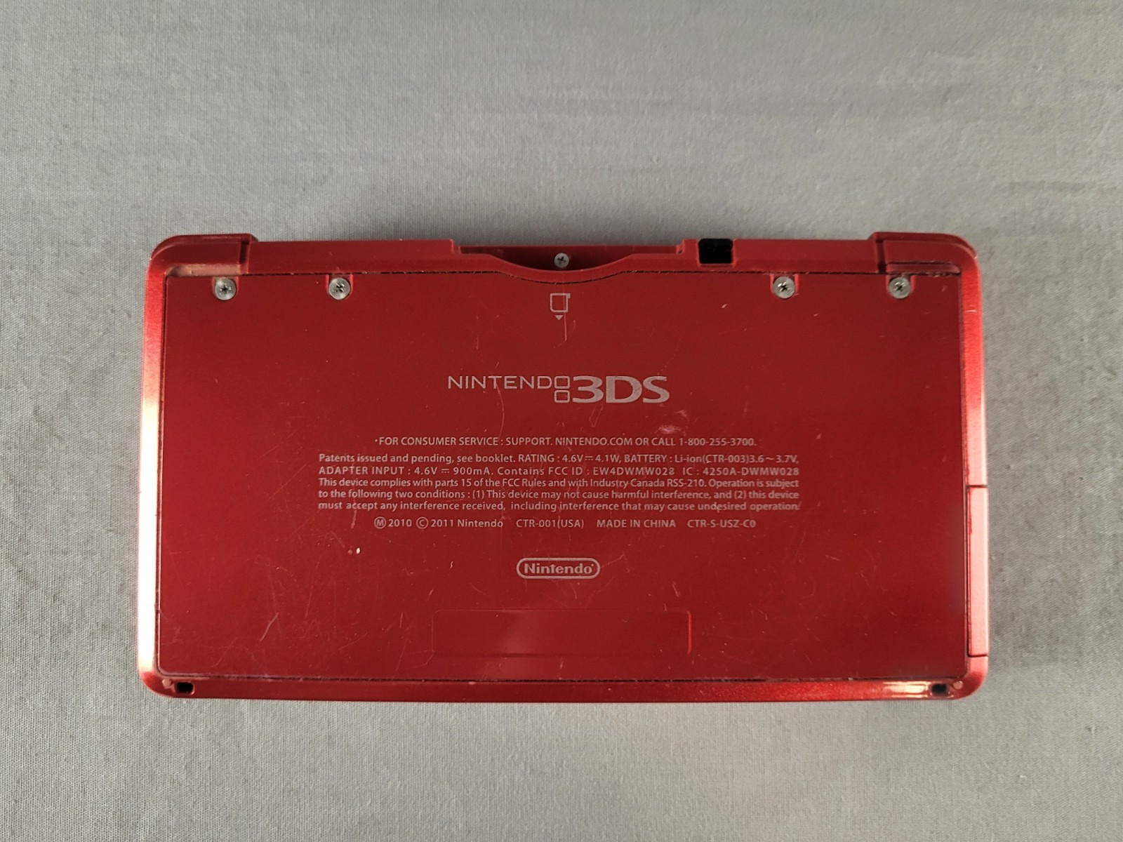 Nintendo 3DS Handheld System – Flame Red – CTR-001 – Charger Included – Tested!