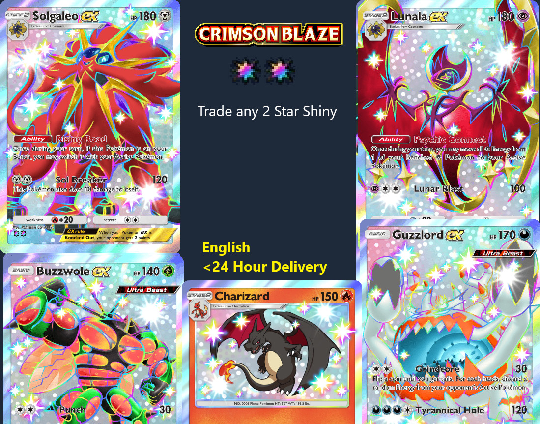 [Quick Trade] English Pokemon TCG Pocket – Trade Any 2 Star Rarity Card Full art