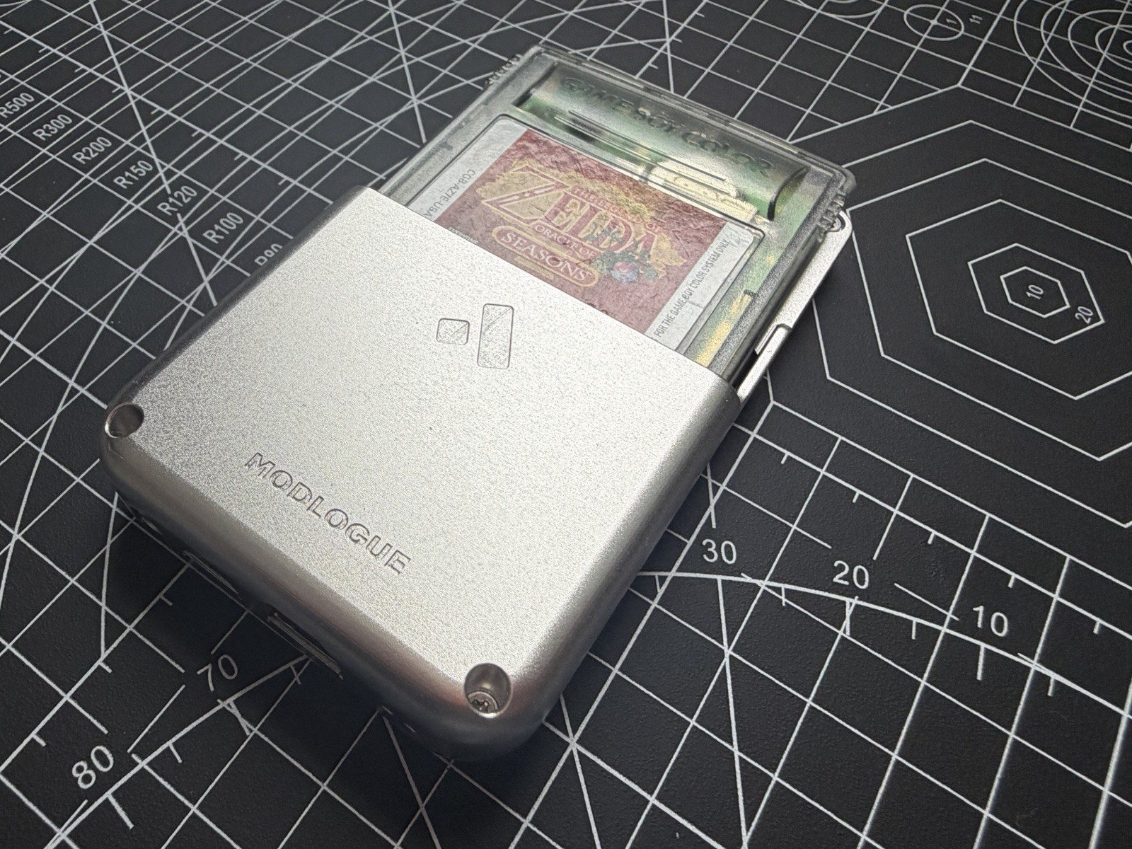 Nintendo Game Boy Color – Tad Boy Color Alu Silver Shell & Type C & IPS Screen