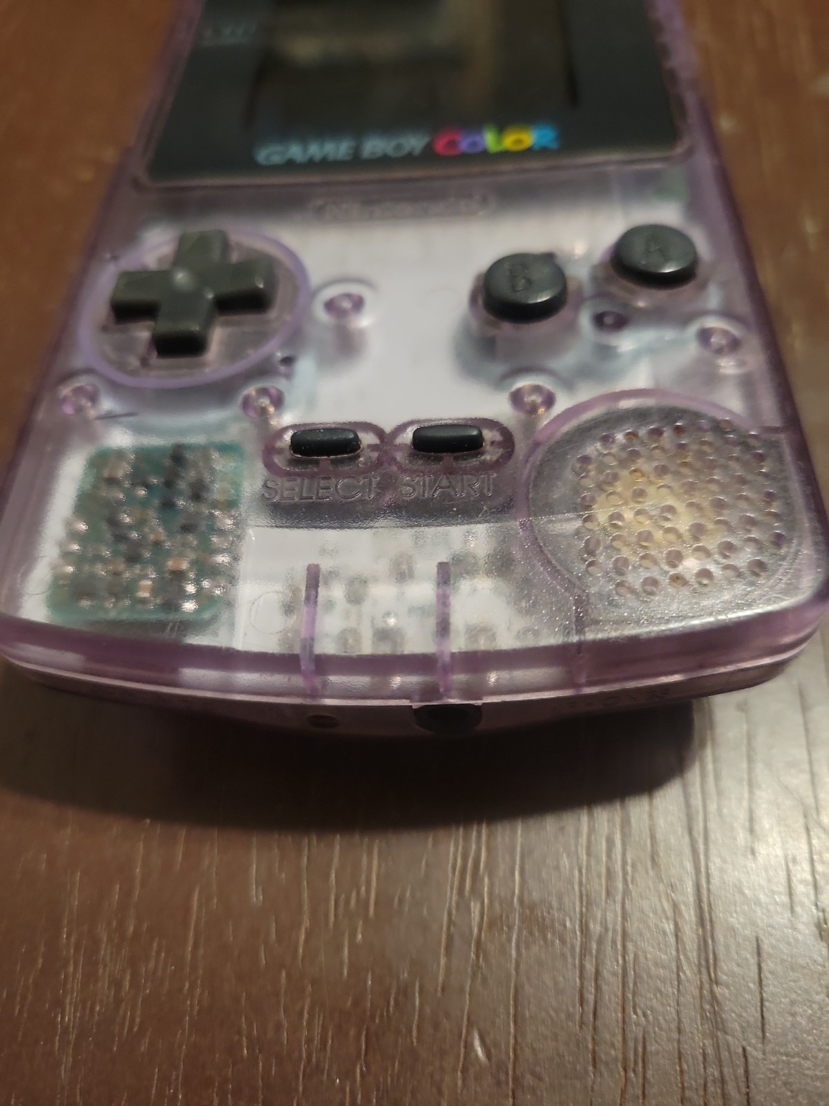 Nintendo Game Boy Color CGB-001 Clear Purple, GOOD, BUNDLE W/TETRIS, SEE PICS