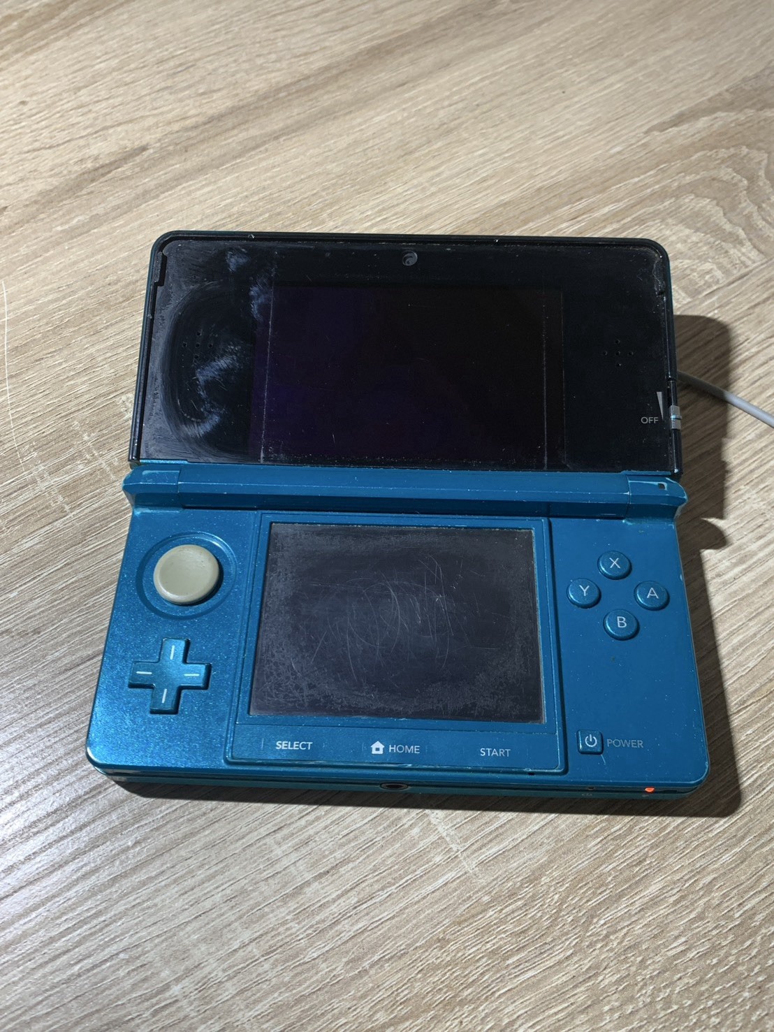 1907 Nintendo 3DS Aqua Blue For Parts