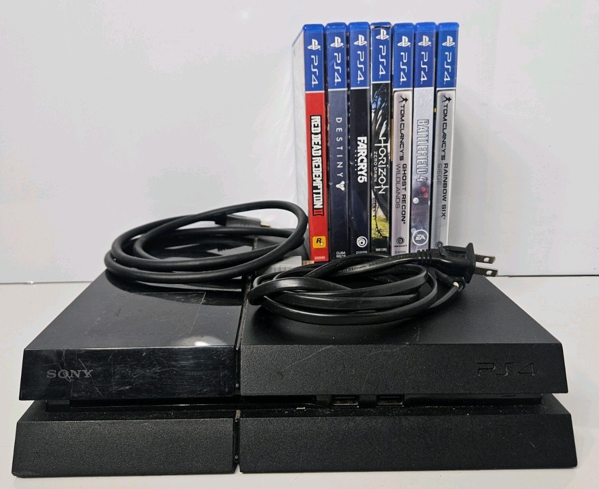 Sony Playstation 4 – 500 GB – Game Console CUH-1001A (No Controller) +7 Games