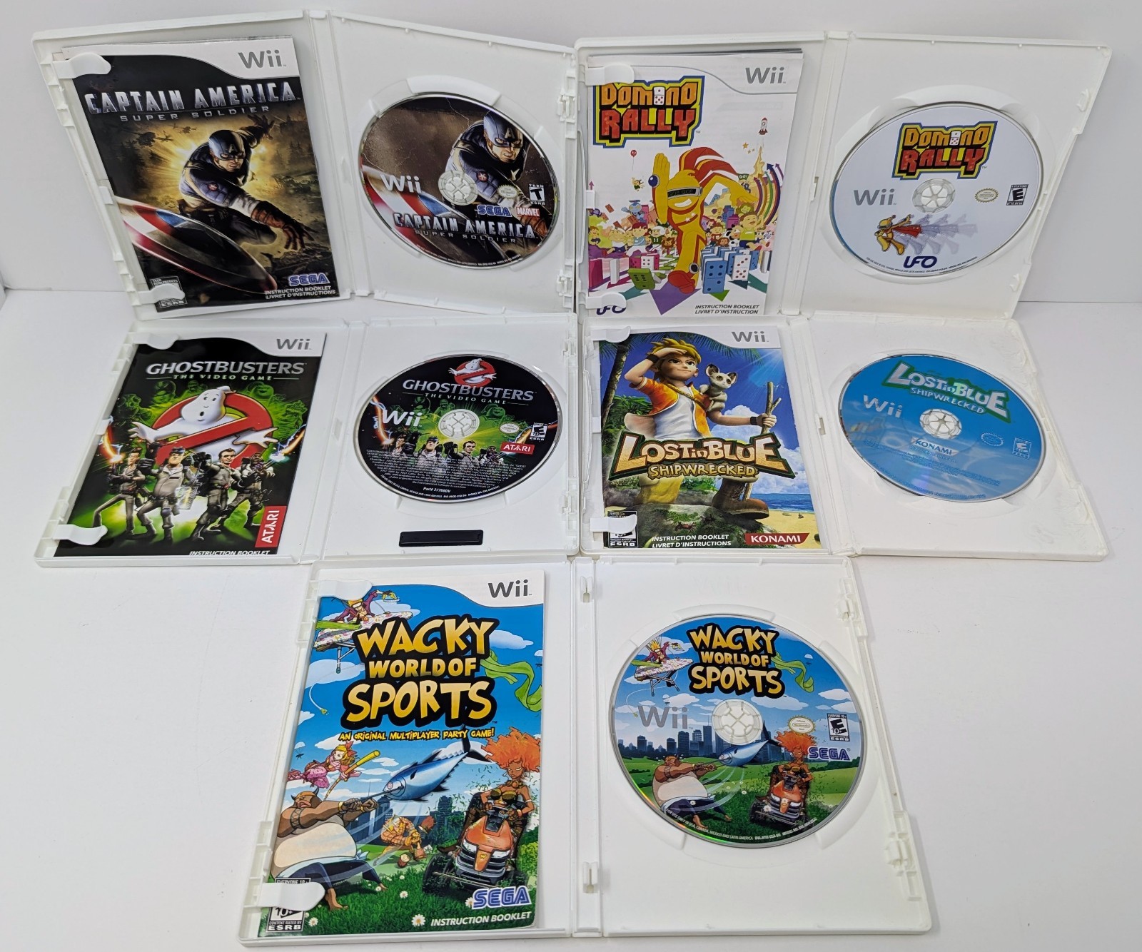 Nintendo Wii White Console GameCube Compatible Bundle w/ 5 Games – Tested!