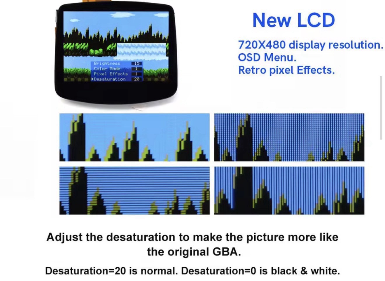 Gameboy Advance GBA Highlight Backlight IPS V5 Laminated Screen – Indigo Purple