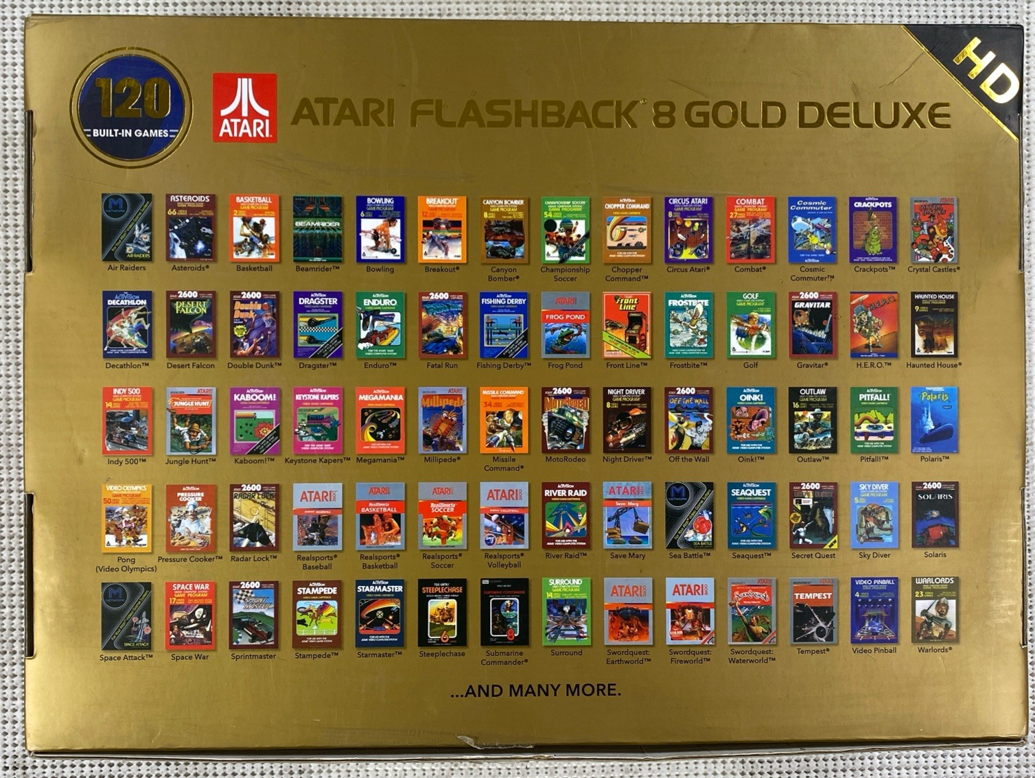 Atari Flashback 8 Gold Deluxe Video Game Console 40th Anniversary Edition