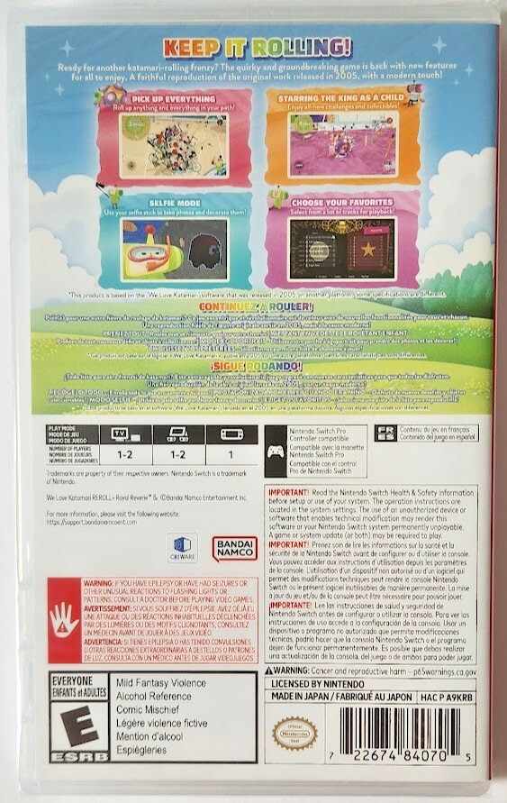 We Love Katamari REROLL+ Royal Reverie Switch Brand New Special (2023 Action)