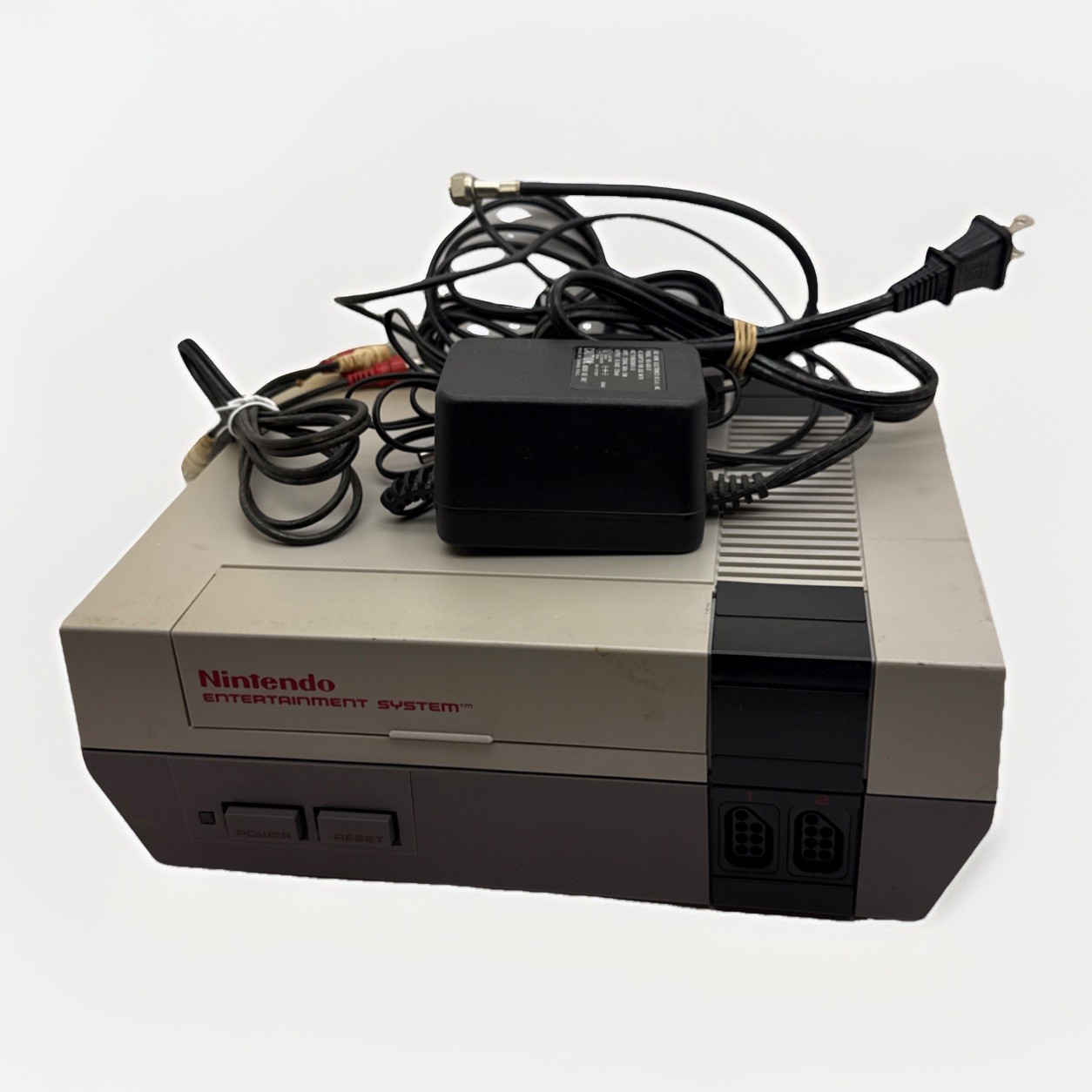 Nintendo Entertainment System NES Original Console Cords Cables Tested & Works