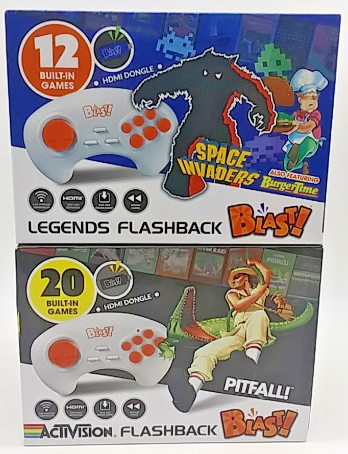 ATGAMES FLASHBACK BLAST! (Lot Of 2) Plug N Play TV Video Game Pitfall Space Inv
